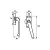 Afbeeldingen van Axa Raamsluiting met knop F1 3308-30-91/E rechts