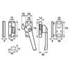 Afbeelding van Axa Raamsluiting met nok cilindersluiting rechts opbouw F1 mat 3319-51-11/GE