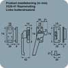 Afbeelding van Axa Raamsluiting met nok drukknop afsluitbaar links inbouw F2 3320-41-92/E