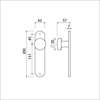 Afbeeldingen van Ami Knoplangschild, Knop 169/50 - Blind F1