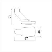 Afbeeldingen van Ami Knopkruk gatdeelAlumnium F1  166