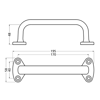Afbeeldingen van Handgreep opschroevend, aluminium 4265-01 195mm