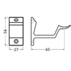 Afbeelding van Leuninghouder opschroevend, aluminium/zilver 3542-02