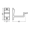 Afbeelding van Leuninghouder opschroevend, aluminium/zilver 3540-02