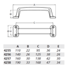 Afbeelding van Handgreep opschroevend, alu/naturel 4257-01 160mm