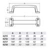 Afbeeldingen van Handgreep opschroevend, alu/naturel 4257-01 160mm