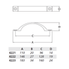 Afbeelding van Handgreep opschroevend, alu/geanodiseerd 4222-02 h.o.h. 128mm