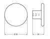 Afbeelding van Hermeta Meubelknop Ø50mm zwart 3755-70