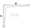 Afbeeldingen van ES 11252 Plankdrager staal geperst 100 x 125mm wit gelakt