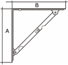 Afbeeldingen van Plankdrager opvouwbaar 400 x 400mm 0513.230.4140