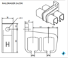 Afbeelding van Henderson Raildrager,aluminium voor wandmontage, dubbel open model, 5A/290