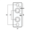 Afbeelding van Paumelle tubtarra met plaat 75 x 14mm