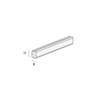 Afbeeldingen van Inleg trapstrip kunststof met i-profiel bruin 8 x 11mm