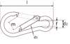 Afbeeldingen van Karabijnhaak 245-08I C-DIN 5299 RVS AISI 316 80 x8mm 8000.024.5I08
