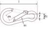 Afbeelding van Karabijnhaak 245-06I C-DIN 5299 RVS AISI 316 60 x 6mm 8000.024.5I06