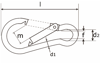 Afbeelding van Karabijnhaak 245-07I C-DIN 5299 RVS AISI 316 70 x7mm 8000.024.5I07