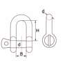 Afbeeldingen van D-sluiting 500-08E handelsuitvoering verzinkt 8mm 8000.003.0108