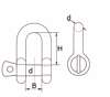 Afbeelding van D-sluiting 500-08E handelsuitvoering verzinkt 8mm 8000.003.0108