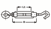 Afbeeldingen van Spanschroef handelsuitvoering haak-oog 800-10KA verzinkt M10 x 70mm 8003.151.080A
