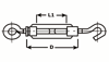 Afbeelding van Spanschroef handelsuitvoering haak-oog 800-10KA verzinkt M10 x 70mm 8003.151.080A