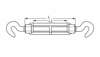 Afbeeldingen van Spanschroef haak-haak 1480-08C DIN 1480 verzinkt M8 x 110mm 9.515148008