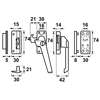 Afbeelding van Axa Raamsluiting met nok cilindersluiting rechts inbouw F1 3319-31-91/6