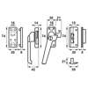 Afbeeldingen van Axa Raamsluiting met nok cilindersluiting links inbouw F1 3319-41-91/6