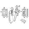 Afbeelding van Axa Raamsluiting met nok cilindersluiting links opbouw F1 mat 3319-61-11/GE
