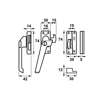 Afbeeldingen van Axa Raamsluiting met nok cilindersluiting links opbouw F1 3319-61-91/6