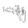 Afbeelding van Axa Raamsluiting met nok cilindersluiting rechts sluithaak F1 3319-71-91/GE