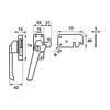 Afbeelding van Axa Raamsluiting met nok cilindersluiting links sluithaak F2 3319-81-92/GE