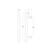 Afbeeldingen van Deurgreep T-vorm 700x82x32 h.o.h. 500 roestvaststaal