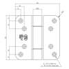 Afbeeldingen van P+E Projectscharnier hout/hout 100mm rvs geborsteld