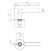 Afbeeldingen van P+E Gatdeel deurkruk L-model op ronde rozet 8mm stift rvs geborsteld