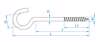 Afbeelding van Zware Schroefhaak verzinkt HD diamter 4.75 x 32/60mm