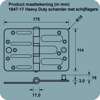 Afbeeldingen van Axa Heavy Duty Veiligheidsschijflager scharnier topcoat gegalvaniseerd 114 x 175 x 3mm SKG*** 1847-17-23/V