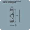 Afbeeldingen van Axa Onderlegplaat 2mm kunststof wit voor Heavy Duty scharnier 114 x 89mm 1140-02-95