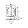 Afbeeldingen van Axa Smart Veiligheidsscharnier ronde hoeken los gestort topcoat gegalvaniseerd 89 x 89 x 3mm SKG*** 1617-09-23/7V