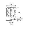 Afbeeldingen van Axa Smart Veiligheidsschijflagerscharnier topcoat gegalvaniseerd 89 x 89 x 3mm SKG*** 1647-09-23/7V