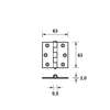 Afbeeldingen van Axa Scharnier RVS 63 x 63mm 1103-23-83/E