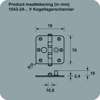 Afbeelding van Axa Veiligheidskogellagerscharnier topcoat gegalvaniseerd ronde hoeken 76 x 76mm SKG** 1543-24-23/VE