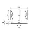 Afbeelding van Axa Veiligheidskogelstiftpaumelle topcoat gegalvaniseerd links 89 x 150 x 3mm SKG*** 1200-38-23/V4E