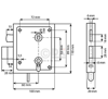 Afbeelding van UKS PZ 55/65B Poortslot met hefschoot doornmaat 60mm 0160.095.5651