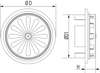 Afbeeldingen van Ventilatierooster verstelbaar-afsluitbaar kunststof wit 100-150mm