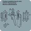 Afbeelding van Axa Raamsluiting met nok drukknop inbouw sluitkom rechts F2 3318-31-92/E