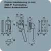 Afbeelding van Axa Raamsluiting met nok drukknop afsluitbaar rechts opbouw F1 3320-51-91/6