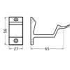 Afbeelding van Leuninghouder opschroevend, aluminium/zilver 3542-02