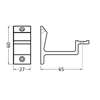 Afbeelding van Leuninghouder opschroevend, aluminium/zilver 3540-02