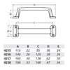 Afbeeldingen van Handgreep opschroevend, alu/naturel 4257-01 160mm