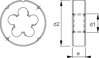 Afbeelding van Hss ronde snijplaten M12 x 1.75mm x buitendiameter 38 x snijplaatdikte 14mm